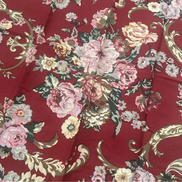 NWOT Ralph Lauren Marseilles Floral Standard Pillowcases Burgundy Roses Pair - Picture 3 of 6